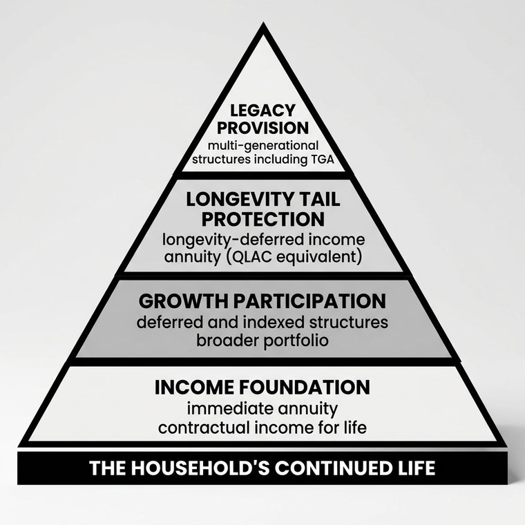 The Four Layer Income Architecture framework image from The Master Guide to Annuities