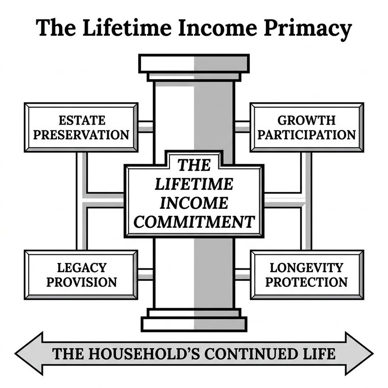 The Lifetime Income Primacy framework image from The Master Guide to Annuities