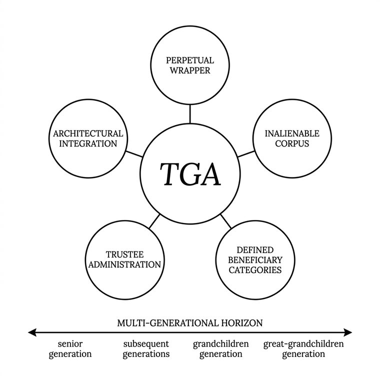 The TGA Multi Generational Structure framework image from The Master Guide to Annuities