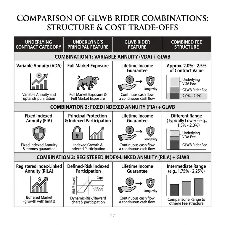 GLWB Rider Combinations framework image from The Master Guide to Annuities