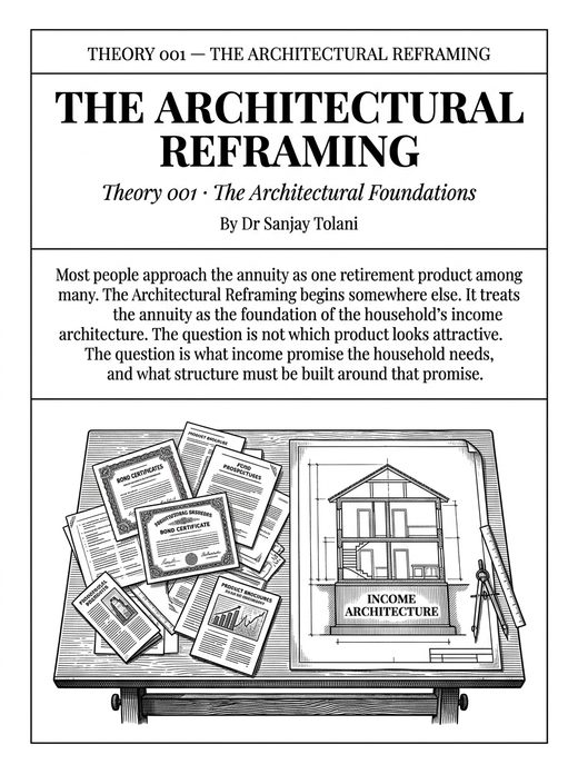 Theory 001, The Architectural Reframing, visual card from The Master Guide to Annuities