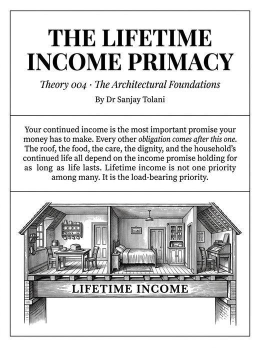 Theory 004, The Lifetime Income Primacy, visual card from The Master Guide to Annuities