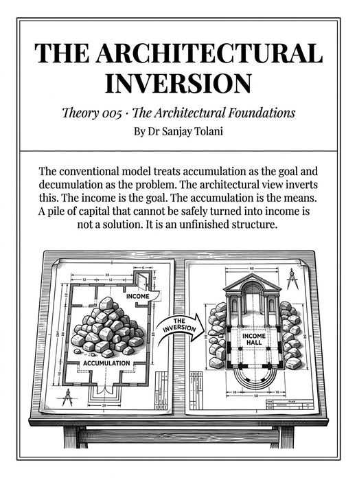 Theory 005, The Architectural Inversion, visual card from The Master Guide to Annuities