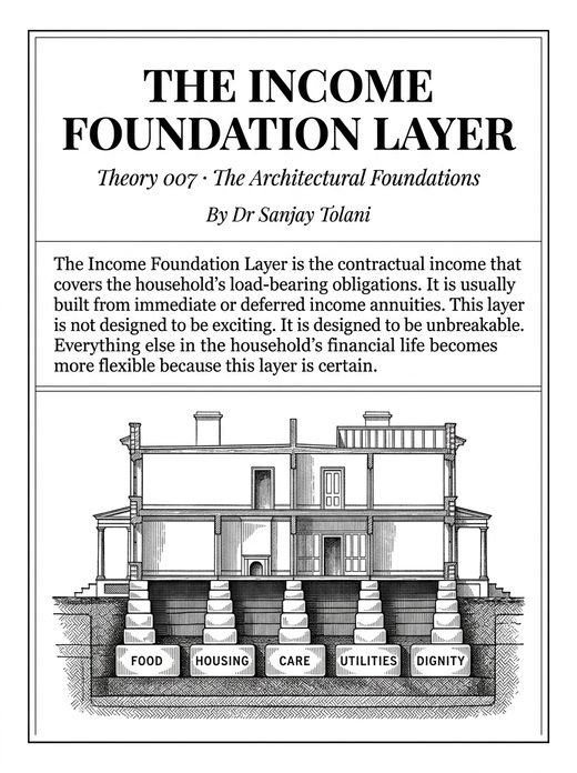 Theory 007, The Income Foundation Layer, visual card from The Master Guide to Annuities