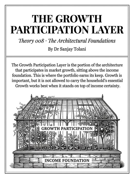 Theory 008, The Growth Participation Layer, visual card from The Master Guide to Annuities