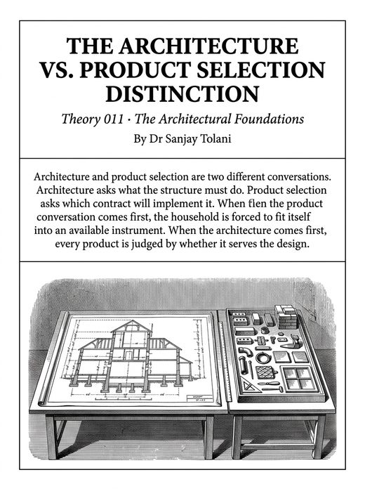 Theory 011, The Architecture vs. Product-Selection Distinction, visual card from The Master Guide to Annuities