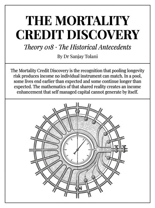 Theory 018, The Mortality Credit Discovery, visual card from The Master Guide to Annuities