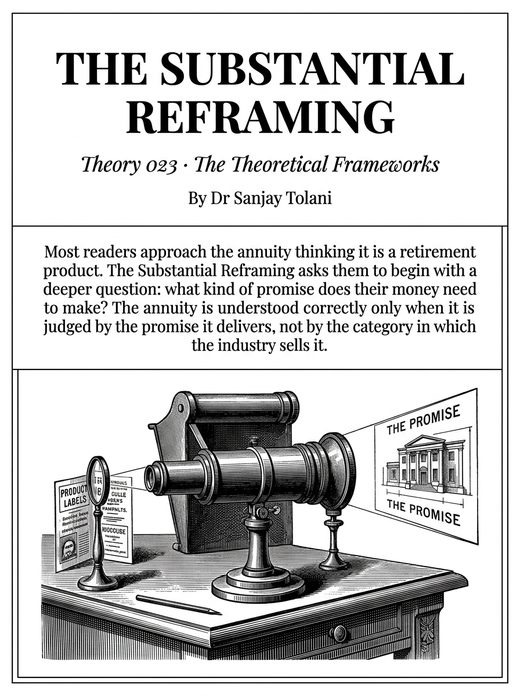 Theory 023, The Substantial Reframing, visual card from The Master Guide to Annuities