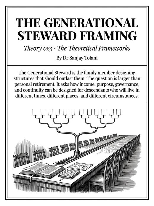 Theory 025, The Generational Steward Framing, visual card from The Master Guide to Annuities