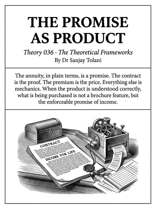 Theory 036, The Promise as Product, visual card from The Master Guide to Annuities