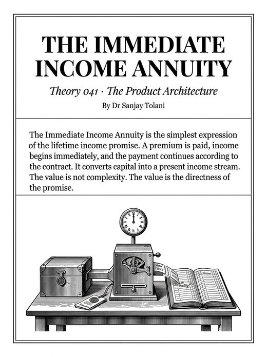 Theory 041, The Immediate Income Annuity, visual card from The Master Guide to Annuities