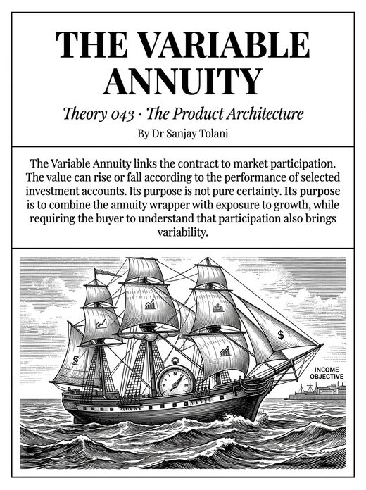 Theory 043, The Variable Annuity, visual card from The Master Guide to Annuities