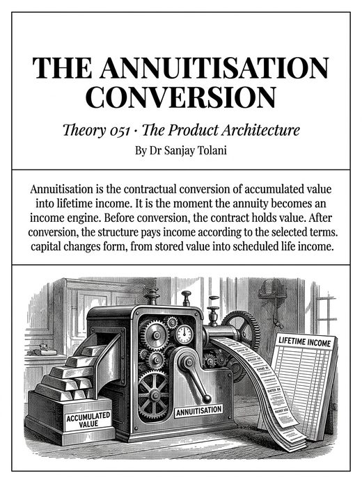 Theory 051, The Annuitisation Conversion, visual card from The Master Guide to Annuities