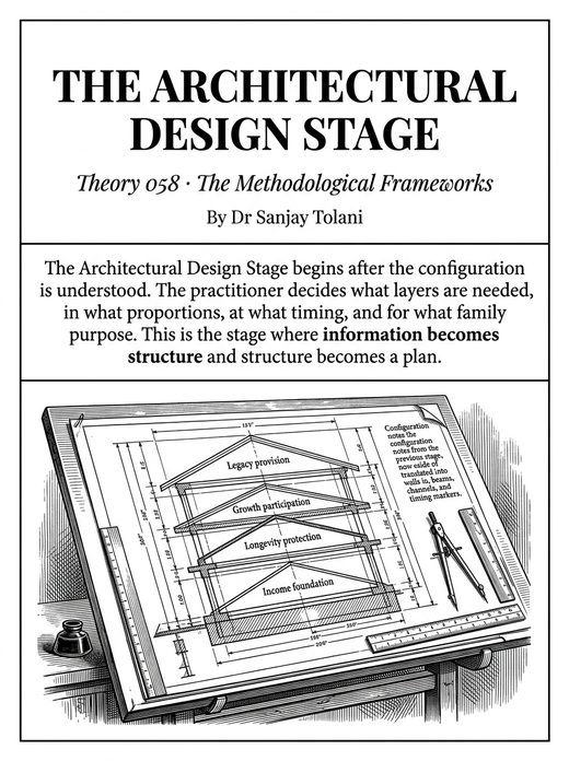 Theory 058, The Architectural Design Stage, visual card from The Master Guide to Annuities