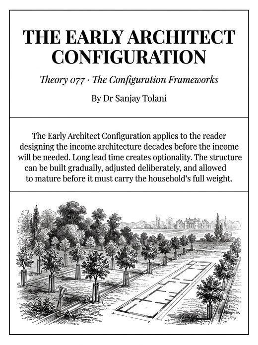 Theory 077, The Early Architect Configuration, visual card from The Master Guide to Annuities