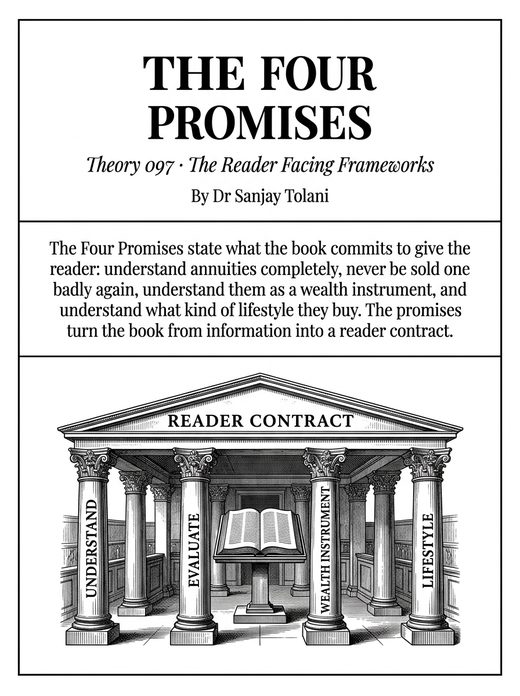 Theory 097, The Four Promises, visual card from The Master Guide to Annuities